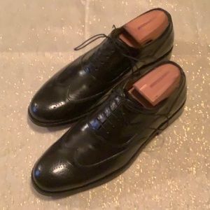 Johnston & Murphy Signature Series Black Oxford Wingtip Shoes - Sz 8.5